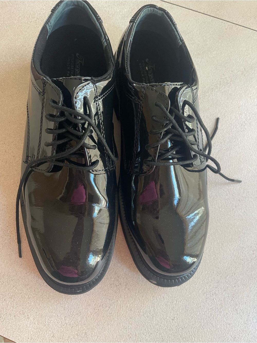Men's Black Patent Derby Shoes — Polished Lace-Up Dress Oxfords